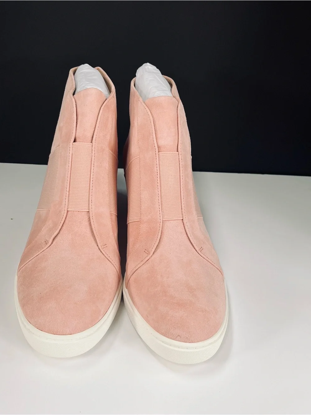 Linea Paolo Rose Pink Kid Suede Women’s Sneaker Boots- Size 10M